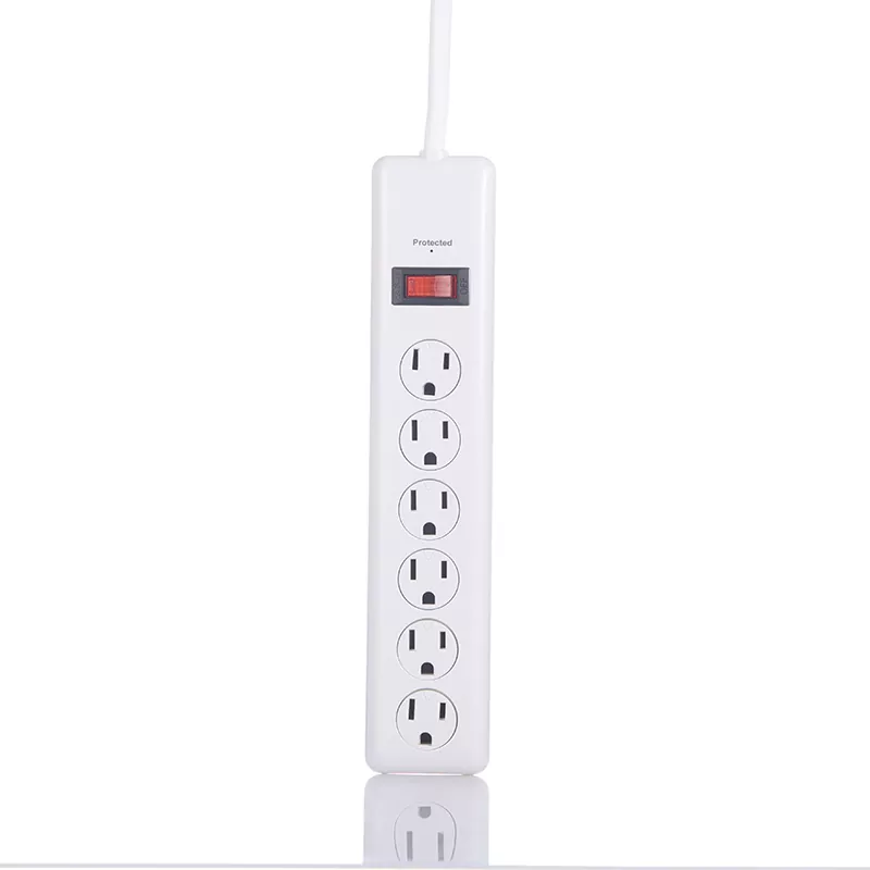 4FT US Power Strip with Surge Protector and Overload Protection